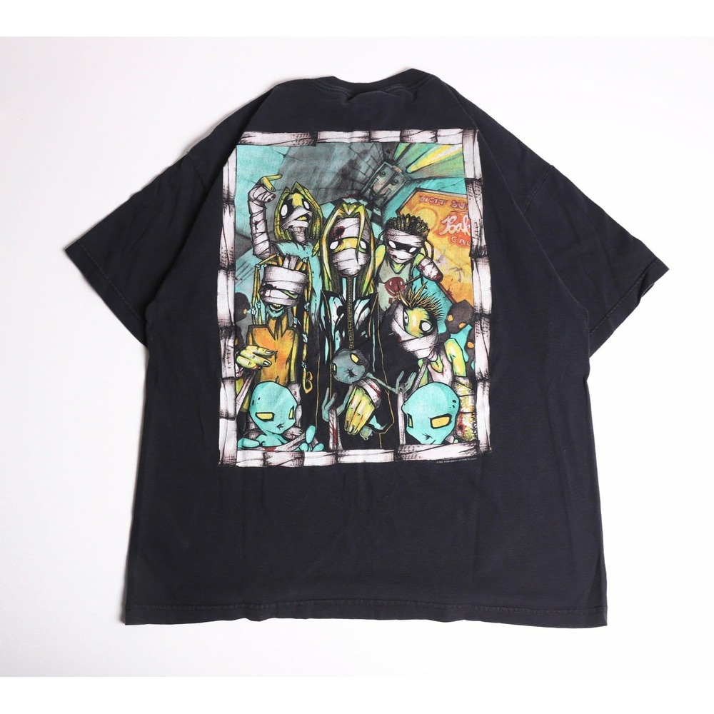 Vintage 2001 Korn Band T-Shirt Giant Tag Black XL Mummy Alien Graphic Nu Metal